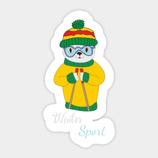 Winter sport Sticker